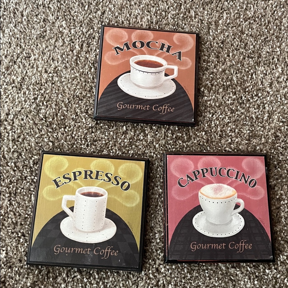 Coffee wall art set of 4.